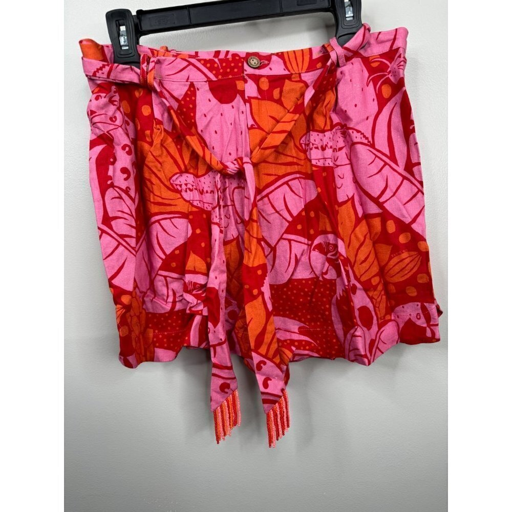 Farm x Anthropologie Tropical Print Shorts Tropical Jungle Size L NWT - Picture 4 of 11